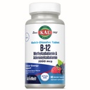 KAL Vitamina B12 Methylcobalamină şi Adenosylcobalamină 2000 mcg ActivMelt, B12 Suplimente energetice, Metabolism, Nervie, Suportul celulelor roşii, Absorbţie ridicată, Berry Natural, 60 Serv, 60 Micro Tablete
