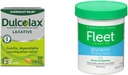 Dulcolax Overnight Relief Laxative for Gentle Constipation Relief, Bisacodyl 5 mg Tablets, 50 Count & Fleet Laxative Glicerin Singeres for Adult Constipation, Adult Laxative Jar Aloe Vera, 50 Ct