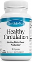 EuroMedica Circulaţie sănătoasă - Supliment alimentar pentru suport de circulaţie sănătos - flux sanguin sănătos şi ajutor pentru funcţia cardiacă - Capsule non-GMO & Vegan - 30 capsule (30 Servings)
