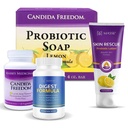 MASSE' Supliment alimentar pentru digestia adecvata - Probiotic Echilibru & Restaurare Formula - Probiotic Lemon Body Soap si Skin Rescue Lotion Probiotic