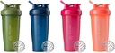 BlenderBottle 2-Pack 28-Ounce Sticle Classic Shakes pentru proteine și antrenament pre, Moss/Moss și Navy/Navy și toate roz și coral
