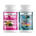 GreeNatr Herbal Menopause Suport Complex pentru Flashuri fierbinți, Transpirații de noapte, Swings ajutor Plus nostru 7 în 1 Suport imunitar cu Quercetin, Echinacea, Sambucus Elderberry, și Ginger