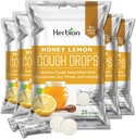 Herbion Naturals Tuse picături cu aroma de miere Lemon, Supliment alimentar, Soothes Tuse, pentru adulți și copii de peste 6 ani, 125 Lozenges, Pachet de 5