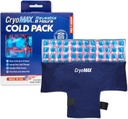 CryoMAX Reutilizabile Cold Pack - 8-Hour lung-Lasting Terapie rece Pachet de gheaţă, Ajustabile Compress Straps, Cel mai bun pentru ameliorarea durerii, Leziuni, Umflarea Chirurgie Hip, şi Migrene - T-Shape (1 Conte)