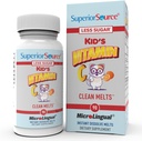 Source Superior Kid Vitamina C Melts curate - supliment de sprijin imunitar pentru copii - mai puțin zahăr - non-GMO, Gluten-Free & Conservativ-Free - 90 comprimate MicroLinguale instant-Dizolvare