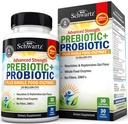 Prebiotice avansate și Probiotice pentru femei și bărbați, Imun, Digestive & Gut Health cu L. Reuteri, Inulin Fiber, Enzime digestive, Non-GMO, Gluten-Free, Dairy-Free, 30 capsule