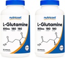 Nutricost L-glutamină 800 mg, 180 capsule (2 flacoane)