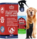 Ajutor pentru vindecarea rănilor & Itch Relief Spray pentru câini, pisici, cai, în condiții de siguranță pentru toate animalele - toate naturale - Erupții cutanate, biți, Burns & la fața locului tratament - Iritație cutanată și alergii soluție (8oz)