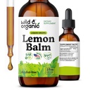 Lămâie sălbatică și organică Balsam picături - Relaxare Lemon Balm Supliment de extract de frunze - Calmant Melissa Officinalis Tincture - Vegan, Zahăr și alcool-Free - 2 fl oz