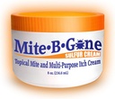 Mite-B-Gone Mite Cream & Bite Relief - 10% Natural Blend Sulfur Cream pentru Bites Multi-Purpose, Roșie, Mâncărime, & Iritație Sigur pentru copii și adulți 