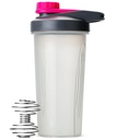 D-l Pen Sticle Shaker pentru Mixuri Proteine - 28 OZ, Gray & Pink Proteine Shaker cu bila Wisk