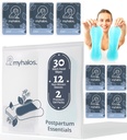 MyHalos 44 buc- Witch Hazel Wipes & Perineal Ice Packs for Postpartum, Hemoroizi & C Section Ice Packs for Postpartum -30 Alcool Free Witch Hazel for Postpartum Care & Hemoroizi Rece Postpartum