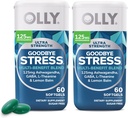 OLLY Ultra Putere La revedere Stress Softgels Twin Pack, GABA, Ashwagandha, L-Theanine și Lemon Balm, Stressse Relief Supplement - 120 Conte