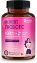 NATURĂ Probioticele pentru femei Digestive Sănătate cu 100 miliarde CFU, Femei Probiotice pentru Sănătate Gut & Suport Imun, Skin Care, cu Cranberry & D-mannose, 90 comprimate masticabile (45 zile de aprovizionare)