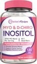 Medic Retete Inositol Supliment, Myo-Inositol & D-Chiro Inositol Capsule 2050mg per Serving, Ideal 40:1 Blend, Hormone Balanta pentru Femei, Functie ovariana & Suport Fertilitate, 120 Vegan Caps