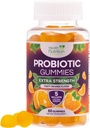 Gume probiotice 5 miliarde CFU - benzi probiotice diferite pentru sanatate digestiva & suport Gummy pentru femei, barbati, & copii, Daily Probiotics Supliment pentru suport imun, Non-GMO, Vegan, 60 Gummies