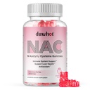 Duwhot NAC Gummies 600mg, N Acetyl Cysteine Supliment NAC Chewable pentru Antioxidanti si Suport Imun, Lung & Ficat Sanatate, Aroma naturala de capsuni, 60ct