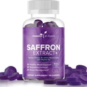 Saffron Extract Gummies with Passionflower & Vitamin D2 - Saffron Supplements for Mood Support, Digestion, & Energy 60 Servings