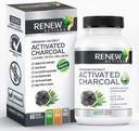 Active reactive activate Supliment 1100MG Charcoal pe 2 capsule - Suport digestiv & Formula de albire dinti, Nu Ingrediente artificiale - Made in Canada - 60 Capsule