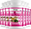 GreeNatr Herbal Menopause Complex de suport pentru Flashuri fierbinți, Sweats Night & Mood Swings Relief. Promovează nivelurile de hormon echilibrat - negru Cohosh, Dong Quai, Licorice Root & Kelp frunze (12 sticle)