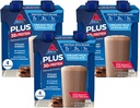 Atkins Creamy Milk Chocolate PLUS Proteine Shake, 30g Proteine, 7g Fibră, 2g Net Carb, 1g Zahăr, Keto Friendly, carbohidrat scăzut, băutură proteică mare, 12 Conte