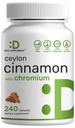Ceylon Scorțișoară cu crom 1000mcg, 240 capsule 
