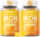 NEVASS Vegan Gummies de fier, 120Cts