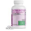 Bronson Ultra Biotin 10000 Mcg Hair Piele şi unghii Supliment, non-GMO, 120 Capsule vegetariene