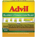 Advil Alergie şi congestie comprimate de ajutorare, durere Reliever, Reductor de febră şi alergie Relief cu Ibuprofen, Fenilephrine HCl şi Chlorfeniramină Maleat 4 mg - 50 comprimate filmate