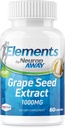 NeuropAway Elemente Extract de semințe de struguri 1000 mg per servire (60 500 mg capsule rezistente la acid per flacon) Partea terță testat într-o facilitate cGMP
