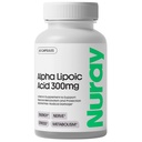 Nuray Alpha Acid lipoic 300mg - Supliment antioxidant pentru imbatranire sanatoasa, suporta productia de energie, functie nervoasa adecvata, metabolism - 60 Capsule vegetariene, Supliment alimentar gluten-liber