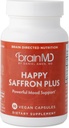 Dr Amen BrainMD Happy Saffron Plus - 90 capsule, pachet de 2 - Cu extract de flori de șofran, Curcumin & Zinc - Vegan, Gluten gratuit - 60 total serviri