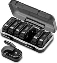 Weekly Pill Organizator 2 ori pe zi, AM PM Pilula Organizator 7 zile, Portable Pilula Caz 14 zile, Dovada de umiditate Pilula mare Dispenser, cutie mare de pastile de călătorie pentru suplimente de vitamine (negru)