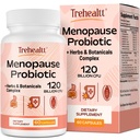 Menopause suplimente pentru femei, 120 Miliarde CFU Probiotic, 13-in-1 Herbs & Botanicals Complex, pentru Hormone Menopause, Hot Flashes, Transpirații de noapte, Swings Mood, Disturbane de somn, Vegan, 60 Capsule