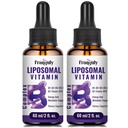 Liposomal Vitamina B Complex lichid sublingual B Suplimentul vitaminelor B pentru femei Ameliorat Absorbție metilat B12,B1, B2, B3, B5, B6,Folate,Biotina pentru energie și suport imunitar-4.0 oz