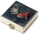 9311 Square cutie de pastile mici Organizator negru de aur roșu Femei de călătorie Pilulă Case de buzunar Container Daily Portable Medicine Vitamina cutie de medicamente Supliment mini depozitare
