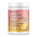 Fit & Lean Amino Hydration Plus Energy, Pre Workout Powder, 6g Vegan Essential Amino Acids, EAA, BCAA, Glutamina, Electroliti si Cafeina Naturala, Roz Lemonade, 30 Serveste