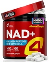 NAD Plus Supliment 1400mg - NMNH Supliment Alternative Suporturi Sanatos Complex imbatranire cu Nicotinamida Ribozida & Gotu Kola, Colagen - Puternic NAD+ Formula pentru energie, Skin & Cognitive, 60 capsule
