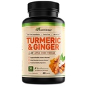 Bazã Turmeric naturalã oi Suplimentul de ghimbir - cu Curcumin, Cidru de mere Otegar & BioPerine Pepper Extract negru - 95% Curcuminoide - 60 capsule