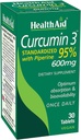 Complex de curcumină 600 mg, 30-conte de extract de turmeric cu bioperină pentru absorbție îmbunătățită, 95% Curcuminoide 