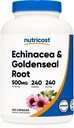 Nutricost Echinacea & Goldenseal Root, 500mg, 240 capsule - Capace vegetariane, fără OMG-uri, gluten gratuit