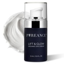 Lift & Glow Organic Eye Cream for Dark Circles and Puffiness - Anti Aging Eye Cream for Wrinkles - Reduce cercurile întunecate și pungile sub ochi - Cu Kakadu Plum, ulei de nucă de cocos, Spirulina & More - 0,5 Fl Oz