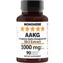 MONOHERB AAKG - L-Arginină Alpha-Ketoglutarat - 1000 mg - 90 Capsule vegetariene