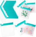 24 PC-uri Pastile de călătorie Pachete Pilula Pouch Bags Reutilizabil Zippered Medicine Bag Set Set auto Sigilare Clear Plastic Medicina Organizator cu Slide Lock luni până duminică Pill Baggies pentru pastile mici elemente depozitare