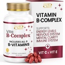 SEMNIFY NATURA VitaBComplex cu vitamina C și E, B Complex Vitamine pentru femei și bărbați, BComplex Suplimente, B1, B2, B3, B5, B6, B8, B9, B12, Super B Softgels - 60 CT