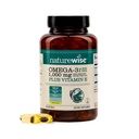 NatureWise Extra-Forngth Omega 3 Suplimentul de ulei de pește - 1000 mg per Serving - 600 EPA & 400 DHA și vitamina E - Sprijin pentru Heart & Brain Health - Aroma de lamaie, fără OMG-uri - 60 Softgels