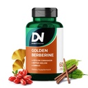 4-in-1 Golden Berberine Supliment cu Ceylon Scorțișoară Bitter Melon Ginkgo, Boosts Imunitate, Gut & Heart Health,60 Capsule pentru suport metabolic,Made în Statele Unite ale Americii