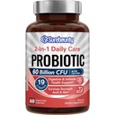 Probiotice 60 Miliarde CFU 19 Tulpini pentru bărbați și femei, cu 100mg Prebiotic, Perioada de valabilitate Stable, 2-in-1 Zilnic Care Probiotic, Non-GMO, Digestive & Immune Health, 60 Veggie Capsule