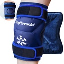 KingPavonini XXL Genunchi pachet de gheață Wrap în jurul întregi genunchi după chirurgie, pachet mare reutilizabil Gel gheață pentru leziuni, durere de relief, Umflare, leziuni sportive, 1 pachet (albastru)