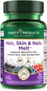 Produse de puritate Păr, Piele + Nails Melt 1000mcg B-12 + 2500mcg Biotin Energy Berry Melt - Delicious Berry Lemonade Flavor w/Super Fruits - B12 metilcobalamină - 30 comprimate de topire